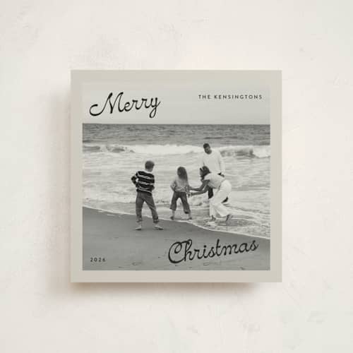 This is a pudding holiday photo cards with standard by Lucrecia Caporale called forme & type printing on recycled smooth signature in square