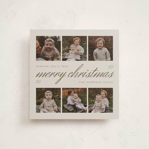 This is a cookie holiday photo cards with standard by Danie Romrell called square poster printing on recycled smooth signature in square