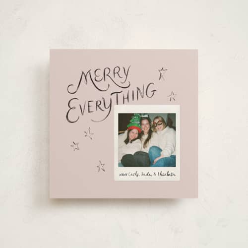 This is a antique lace holiday photo cards with standard by Pink House Press called coloring christmas printing on recycled smooth signature in square