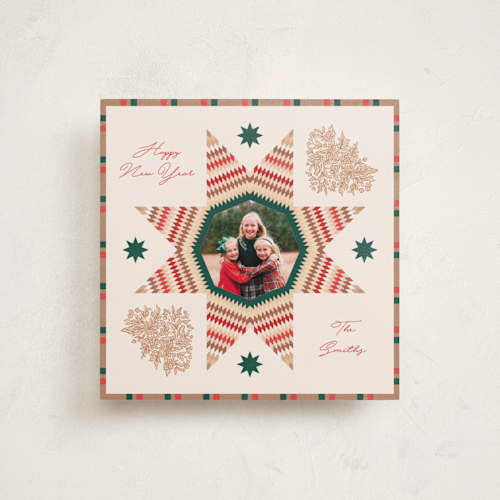 This is a poinsettia met with standard by Julie Murray called heritage printing on recycled smooth signature in standard