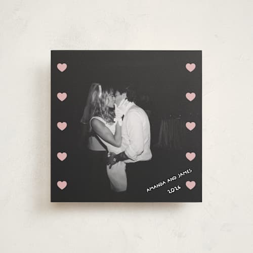 This is a petal valentines day with standard by Lucila Naves called wrapped in hearts printing on recycled smooth signature in square