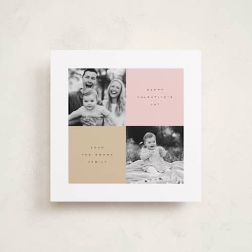 This is a latte valentines day with standard by Anastasia Makarova called four squares printing on recycled smooth signature in square