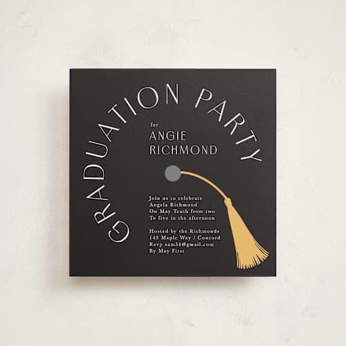 This is a honey graduation invitations with standard by Lori Wemple called graduation party printing on signature in standard