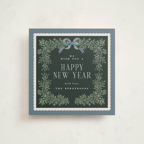 This is a bluebell holiday photo cards with standard by Itsy Belle Studio called verdure & voile printing on signature in square