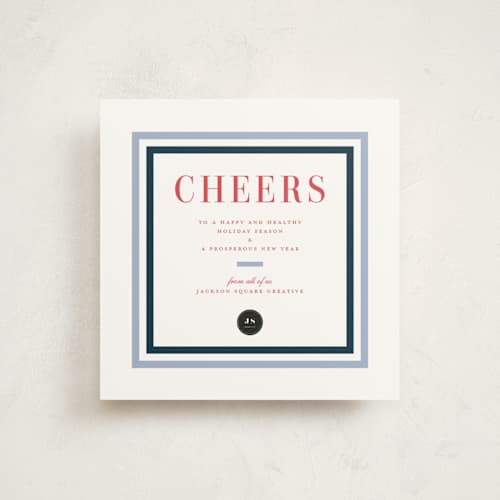 This is a frost holiday photo cards with standard by Alston Foster called festive printing on signature in square