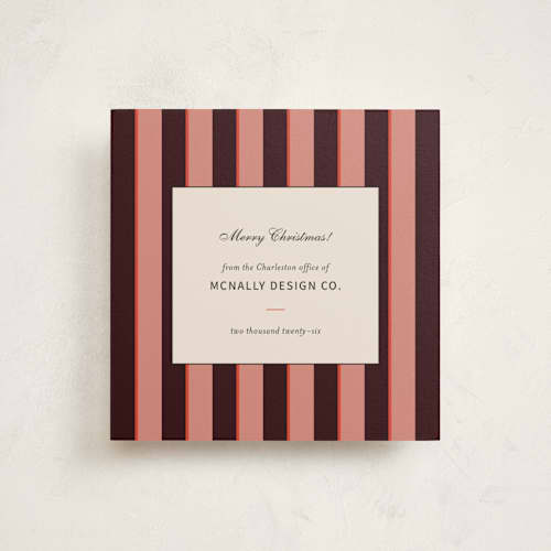 This is a rose holiday photo cards with standard by Megan Davis called polo printing on signature in square