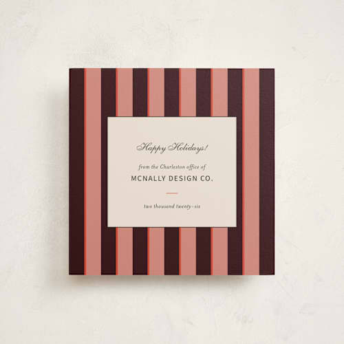 This is a rose holiday photo cards with standard by Megan Davis called polo printing on signature in square