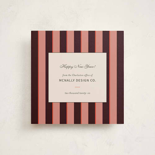 This is a rose holiday photo cards with standard by Megan Davis called polo printing on signature in square