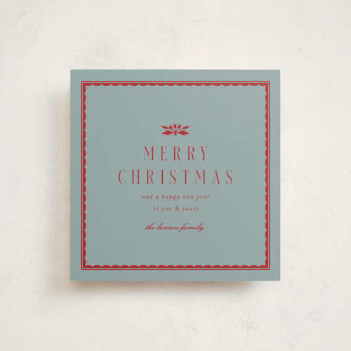This is a frost holiday photo cards with standard by Amy Kross called winter berry printing on signature in square
