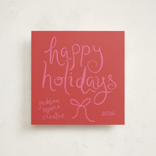 This is a berry holiday photo cards with standard by JoAnn Jinks called letters printing on signature in square