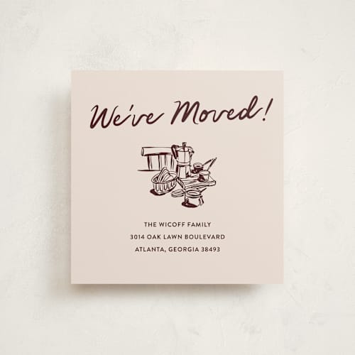 This is a fig moving announcements with standard by Megan Davis called breakfast nook printing on signature in standard