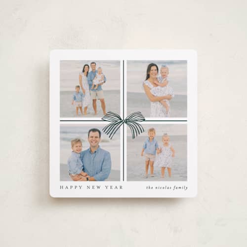 This is a night holiday photo cards with standard by Brooke Chandler called square present printing on recycled smooth signature in square