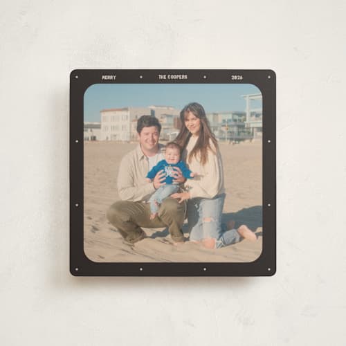 This is a sable holiday photo cards with standard by Meggy Masters called film square printing on recycled smooth signature in square