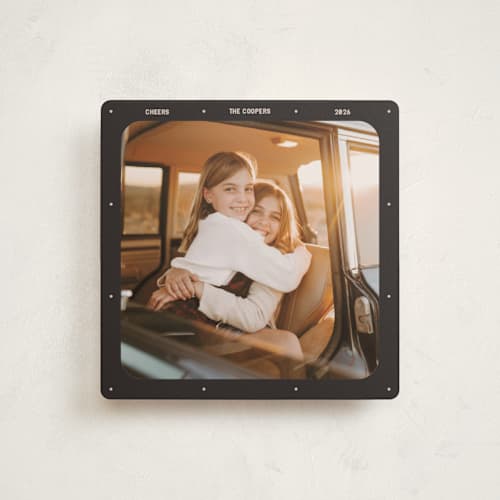 This is a sable holiday photo cards with standard by Meggy Masters called film square printing on recycled smooth signature in square