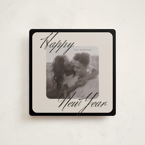 This is a night holiday photo cards with standard by Danie Romrell called abounding blessings printing on recycled smooth signature in square