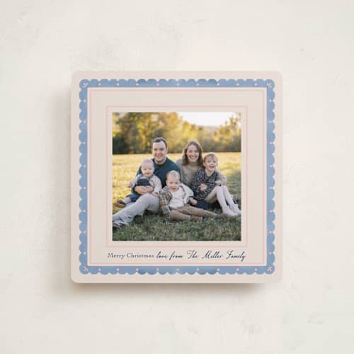 This is a sky holiday photo cards with standard by Elly called modern cottage printing on recycled smooth signature in square