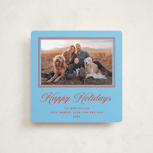 This is a bluebell holiday photo cards with standard by Pati Cascino called nola printing on recycled smooth signature in square