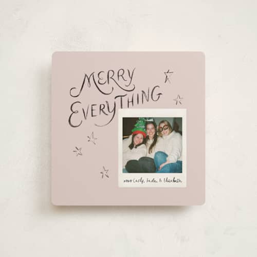 This is a antique lace holiday photo cards with standard by Pink House Press called coloring christmas printing on recycled smooth signature in square