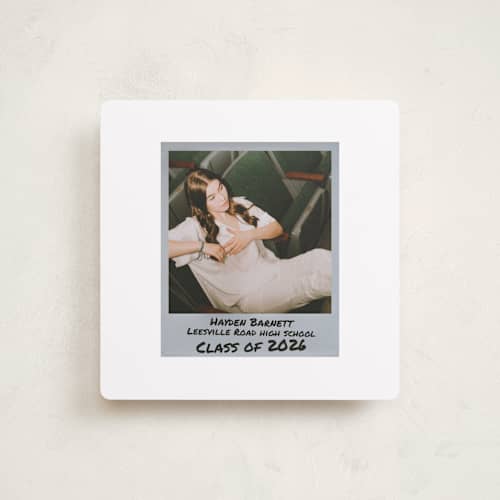 This is a noir graduation announcements with standard by Cleghorn Creative called photo snap + penned names printing on recycled smooth signature in standard