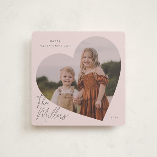 This is a blush valentines day with standard by Sumak Studio called lovely square printing on recycled smooth signature in square