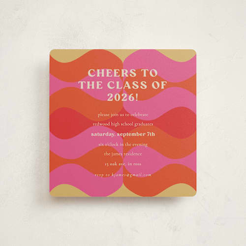 This is a new york graduation invitations with standard by Bethania Lima called pop love printing on signature in standard