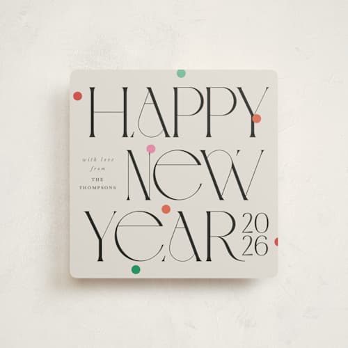 This is a tinsel holiday photo cards with standard by Lori Wemple called holiday square printing on signature in square