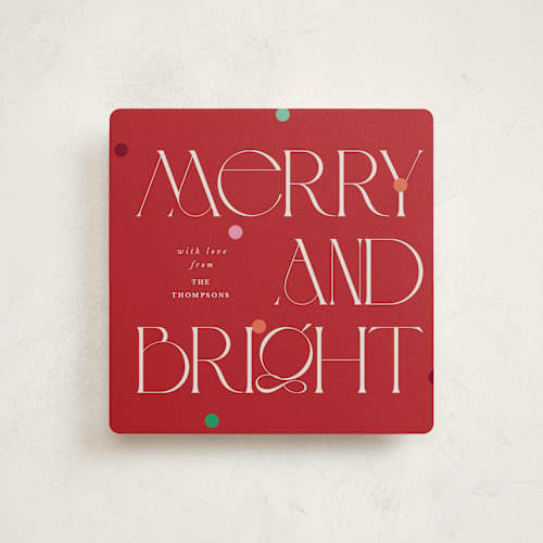 This is a cherry holiday photo cards with standard by lori jacobs wemple called holiday square printing on signature in square