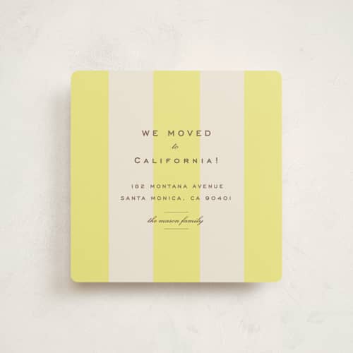 This is a limone moving announcements with standard by Megan Davis called campania printing on signature in standard