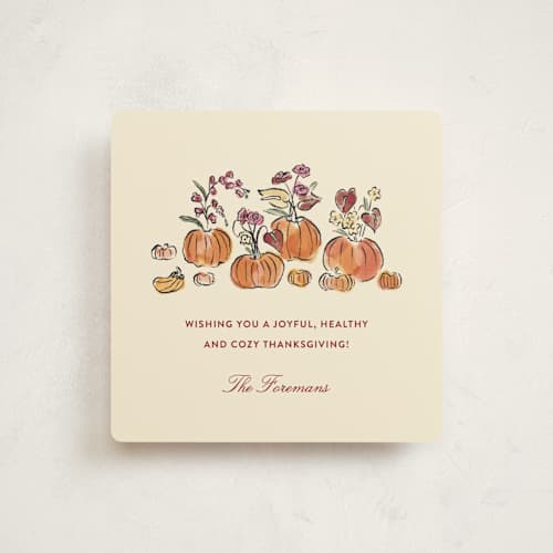 This is a ginger thanksgiving cards invitations with standard by Pati Cascino called thanksgiving bliss printing on signature in standard