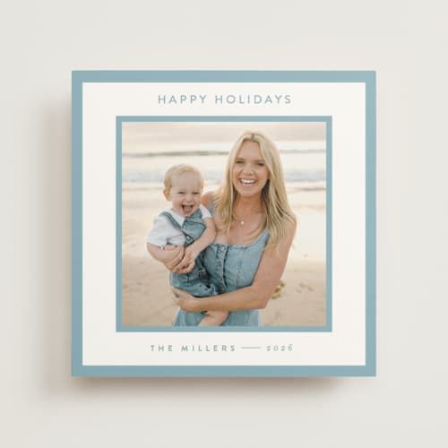 This is a sky photo mount holiday cards with standard by JoAnn Jinks called square printing on recycled in photo_mount