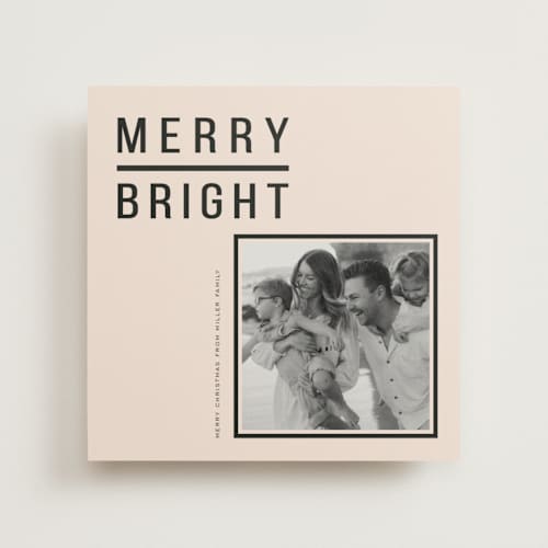 This is a ink photo mount holiday cards with standard by Joyce Pinheiro called modern & merry printing on recycled in photo_mount