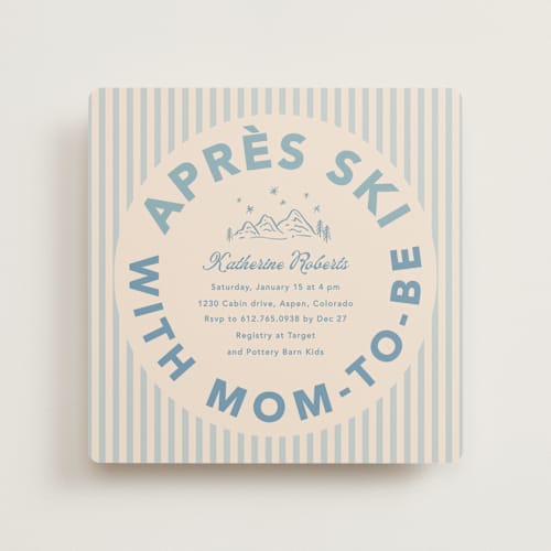 This is a frost baby shower invitations with standard by Creo Study called apres ski printing on signature in standard
