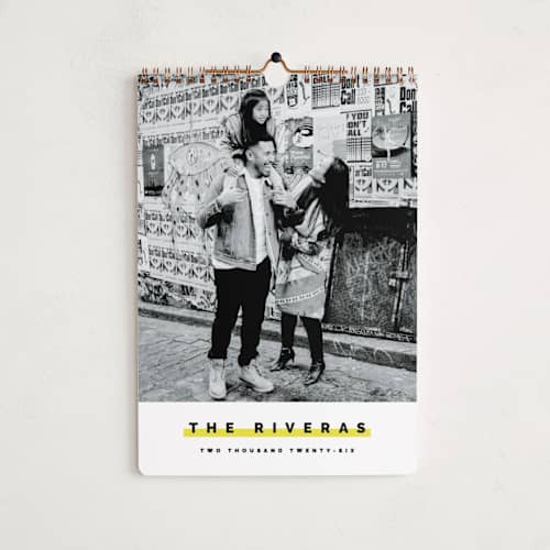 This is a lemon photo calendars with standard by Pixel and Hank called popped punch printing on premium calendar paper in standard