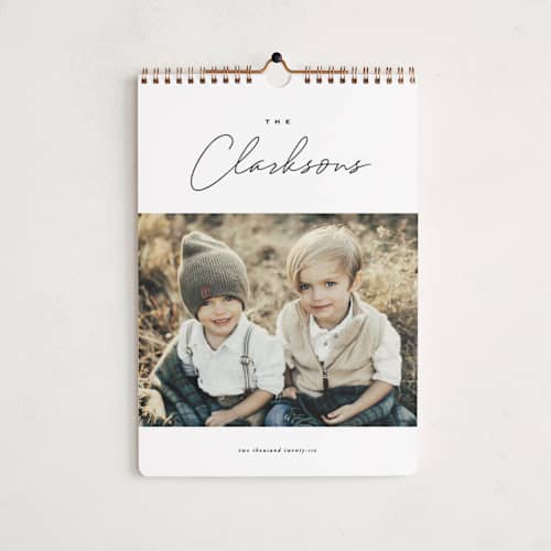 This is a onyx photo calendars with standard by Oscar and Emma - Karly Depew called reminisce printing on premium calendar paper in standard