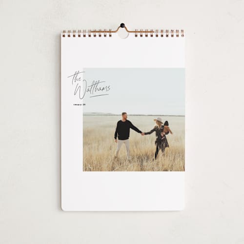 This is a charcoal photo calendars with standard by Creo Study called modern note printing on premium calendar paper in standard