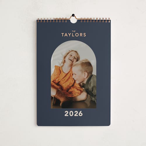 This is a navy photo calendars with standard by Alex Roda called ovalon printing on premium calendar paper in standard