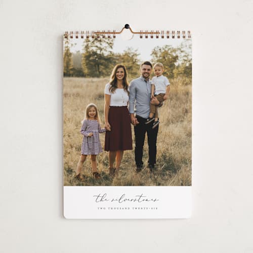 This is a snow photo calendars with standard by Tündi Váradi called pretty script printing on premium calendar paper in standard