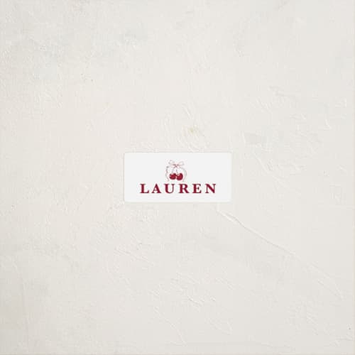 This is a bing cherry name labels with standard by Charter Oaks Creative called classic cherries printing on waterproof sticker paper in sticker