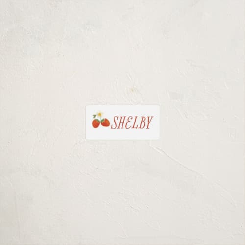 This is a strawberry name labels with standard by Itsy Belle Studio called so berry sweet printing on waterproof sticker paper in sticker