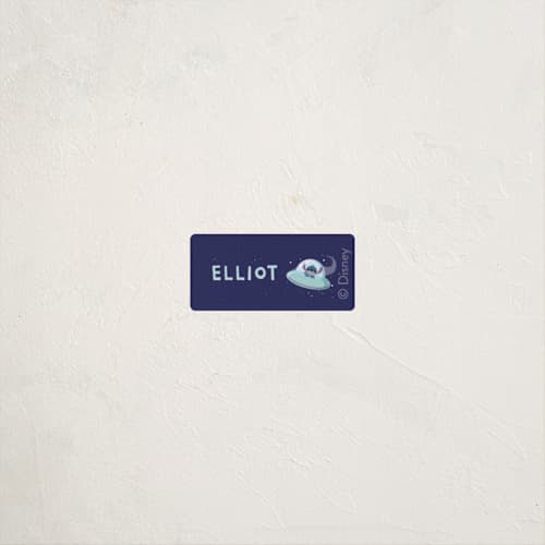 This is a midnight name labels with standard by Sherley Ferreira called out of this world printing on waterproof sticker paper in sticker