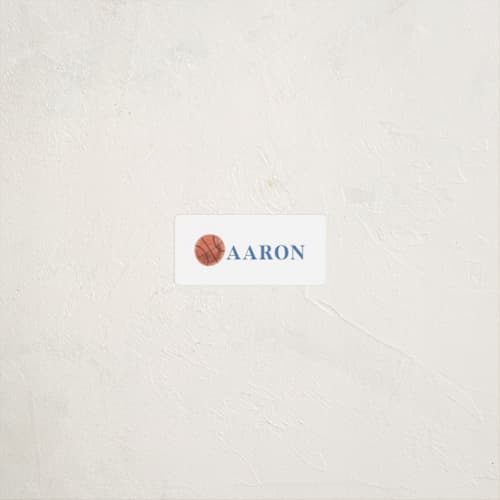 This is a ice name labels with standard by Teju Reval called sportsy basketball printing on waterproof sticker paper in sticker