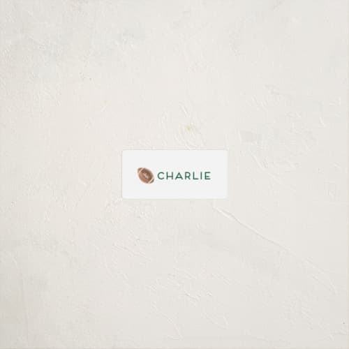 This is a crusader name labels with standard by Teju Reval called sportsy football printing on waterproof sticker paper in sticker