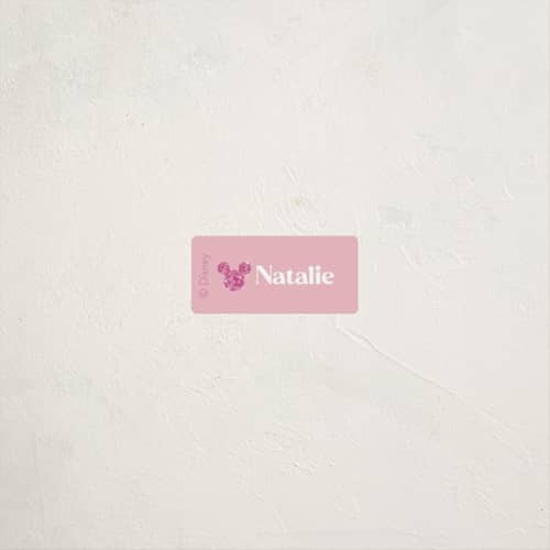 This is a peony name labels with standard by CDesignbychen called disney's mickey mouse shimmer printing on waterproof sticker paper in sticker