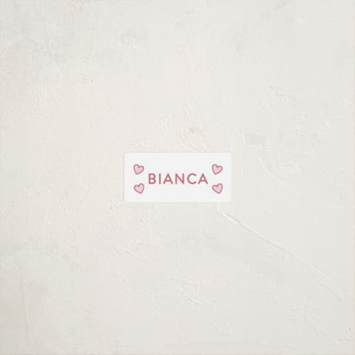 This is a strawberry name labels with standard by Angela Garrick called little sweetheart printing on waterproof sticker paper in sticker