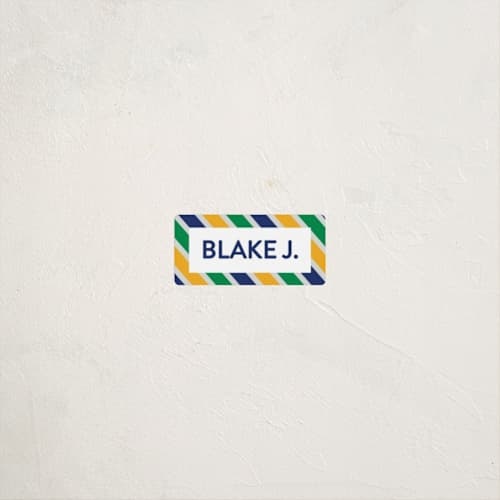 This is a seaweed name labels with standard by Jessica Ogden called preppy stripe printing on waterproof sticker paper in sticker