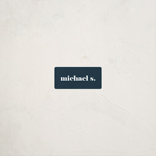 This is a navy name labels with standard by Amy Payne called we do this every year printing on waterproof sticker paper in sticker