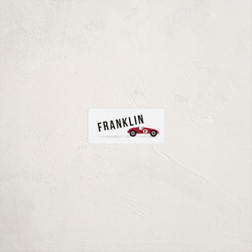 This is a ruby name labels with standard by chocomocacino called vintage race car printing on waterproof sticker paper in sticker