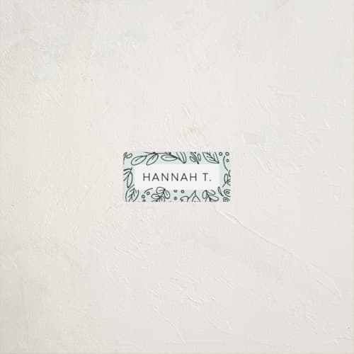 This is a mint name labels with standard by Hooray Creative called doodle frame printing on waterproof sticker paper in sticker