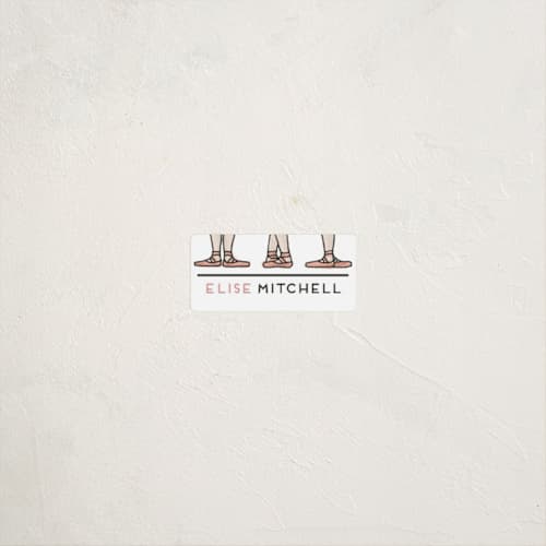 This is a think pink name labels with standard by Shiny Penny Studio called ballet feet printing on waterproof sticker paper in sticker