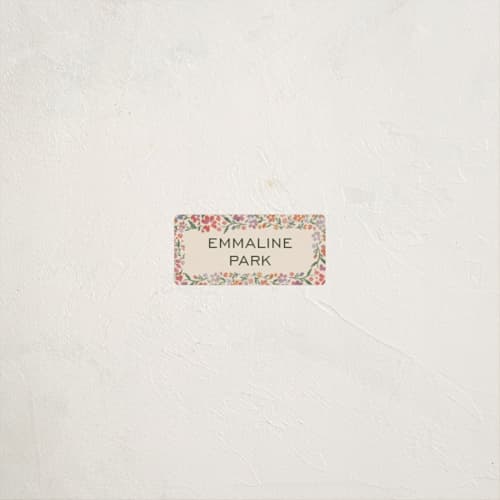 This is a confetti name labels with standard by 2birdstone called wildflowers printing on waterproof sticker paper in sticker